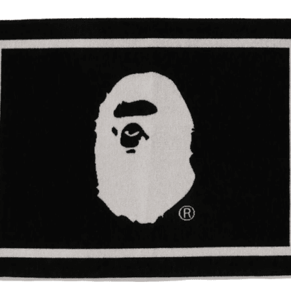 Ape Head Square Rug Small Black