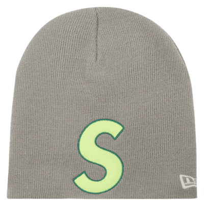 Supreme New Era S Logo Beanie Gray