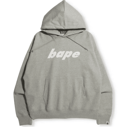 STA Camo WGM Ape Head Loose Fit Pullover Hoodie Gray