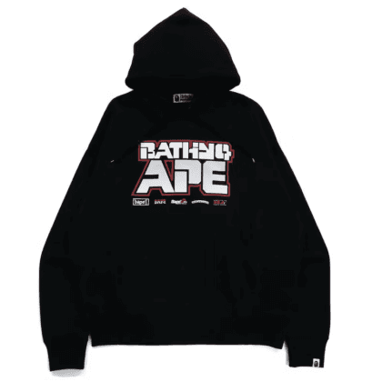 Bape Graphic #1 Loose Fit Pullover Hoodie Black