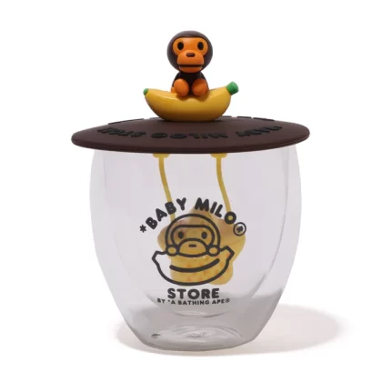 Baby Milo Glass Mug With Lid