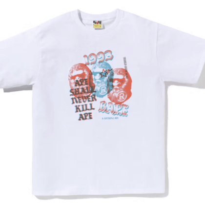 Pigment Three Ape Head Tee White