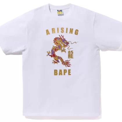 BAPE Year Of Dragon Glitter Tee White