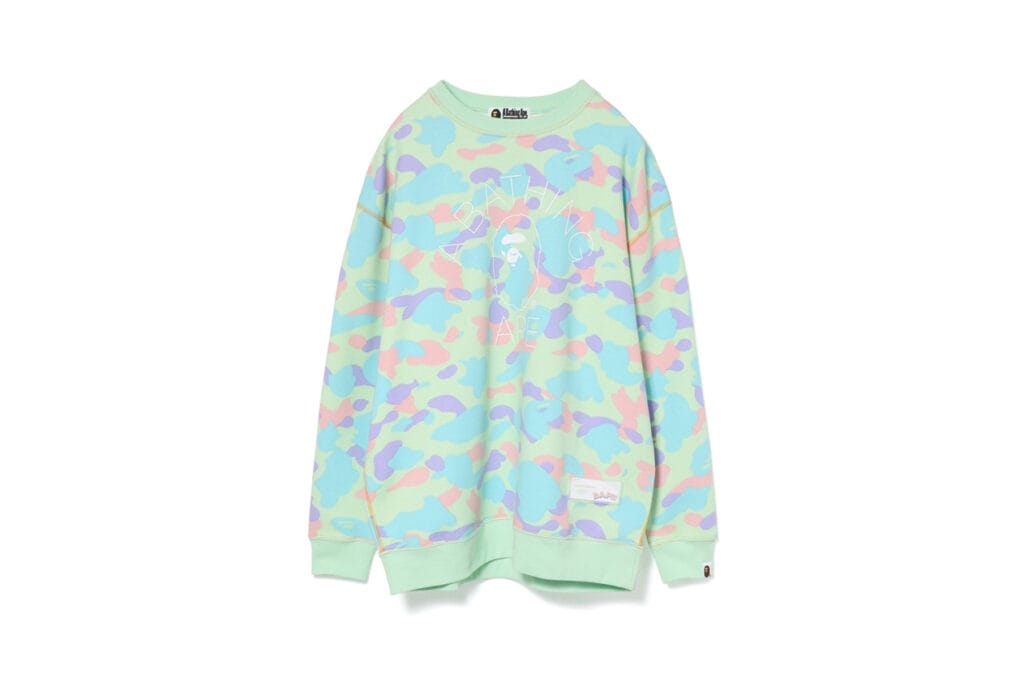 BAPE Crewneck Pastel Camouflage Green