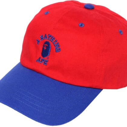 BAPE College Panel Cap Red