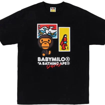 BAPE Japan Art Baby Milo Tee Black