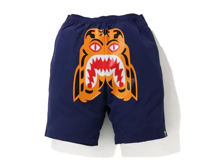BAPE Tiger Beach Shorts Navy