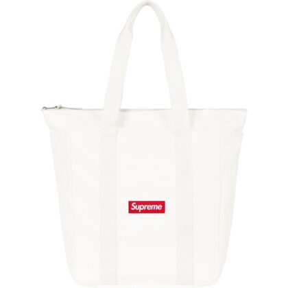 Supreme Canvas Tote Bag White