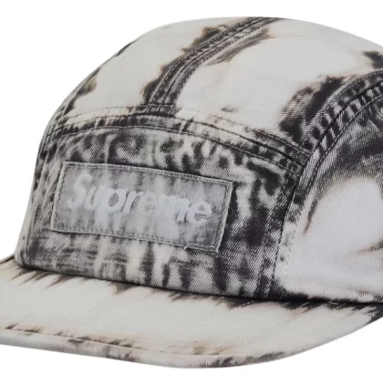 Supreme Bleached Chino Camp Cap Black