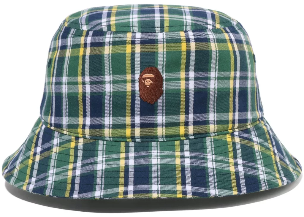 BAPE Check Bucket Hat Green