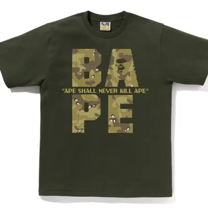 BAPE Bitmap Logo Tee Green