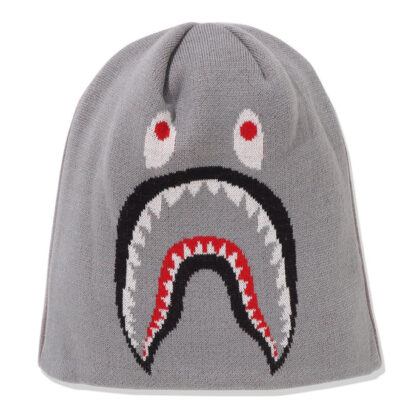 BAPE 2ND Shark Beanie Grey