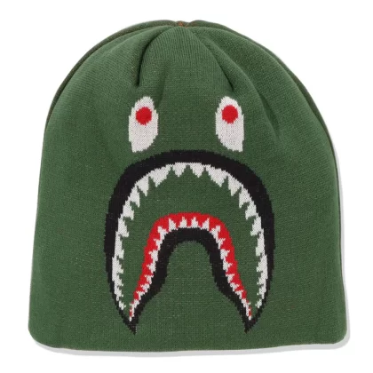 BAPE 2ND Shark Beanie Green
