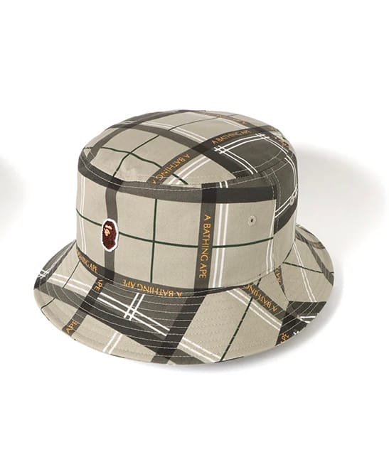 BAPE Monogram Bucket Hat Beige