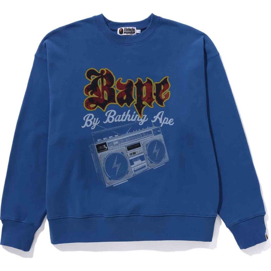 BAPE BoomBox Crewneck Blue