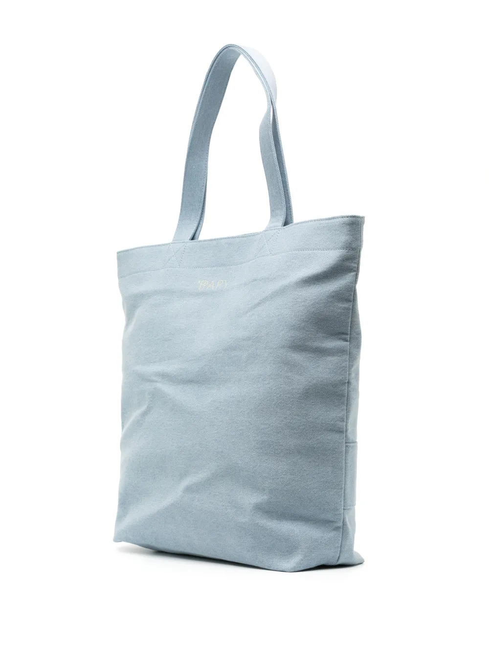 BAPE Logo Embroidered Cotton Tote Bag Blue - Imagen 3