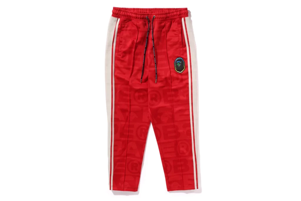 BAPE Lux Sport Pattern Jacquard Track Pants Red