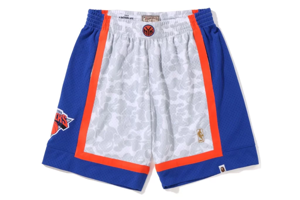 BAPE x MITCHELL & NESS New York Knicks Jersey Shorts