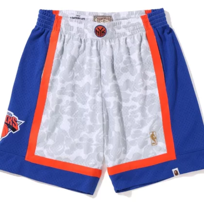 BAPE x MITCHELL & NESS New York Knicks Jersey Shorts