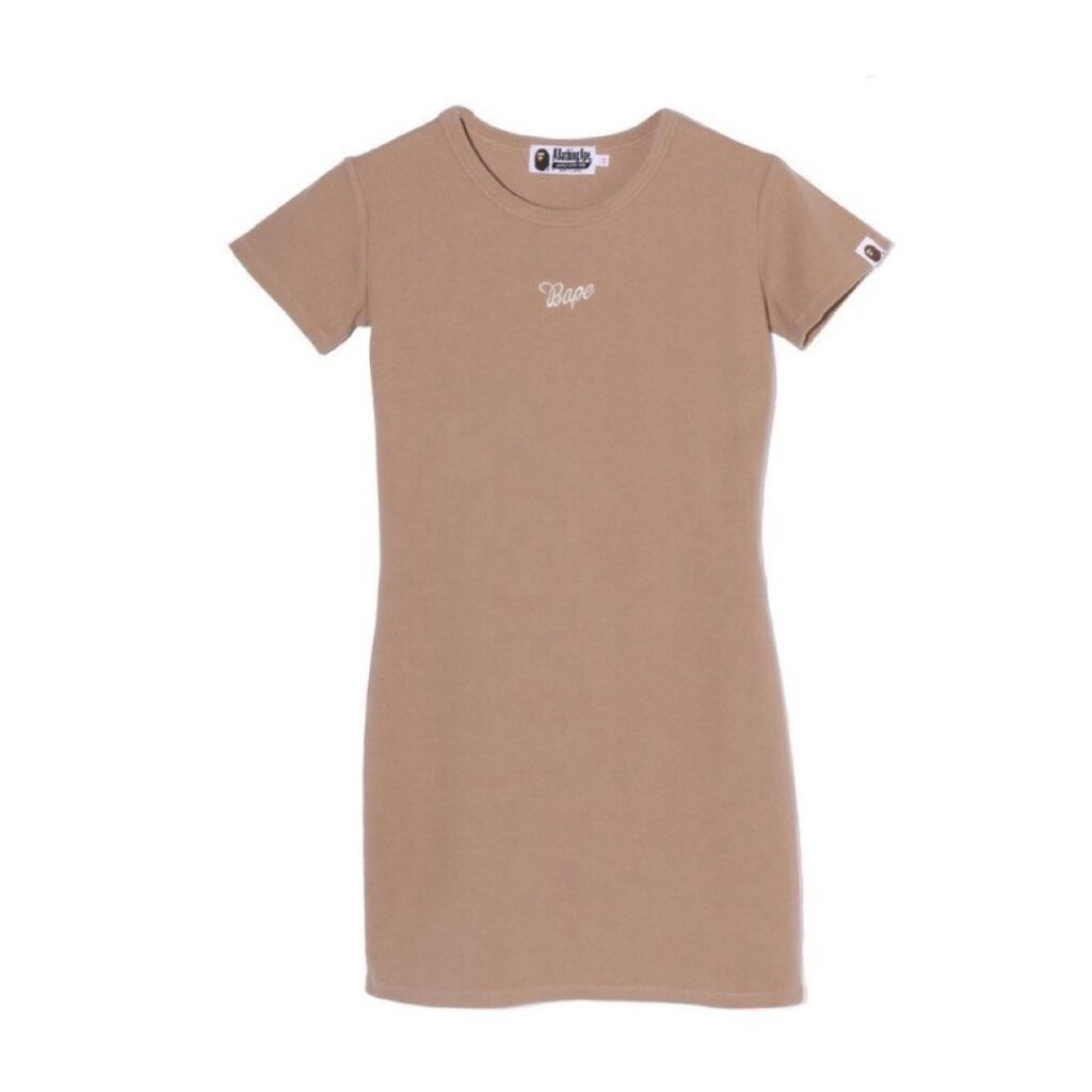 BAPE Pigment Dye Rib Tee OnePiece Brown