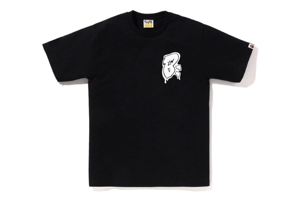 BAPE Graffiti B One Point Tee Black