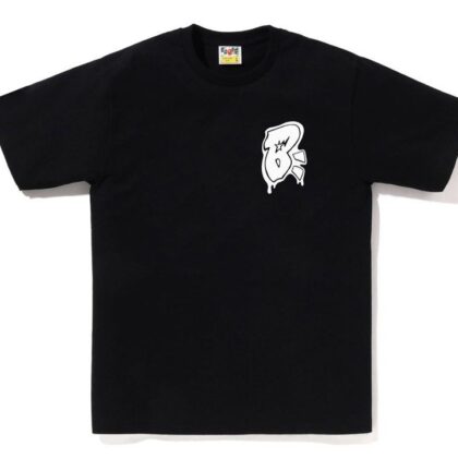 BAPE Graffiti B One Point Tee Black