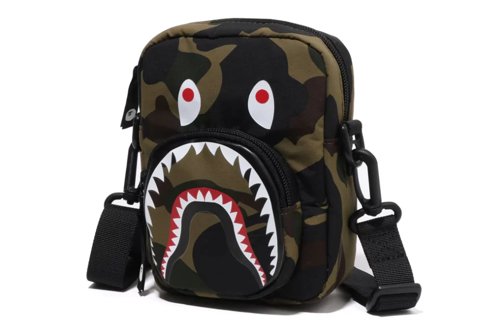 BAPE 1st Camo Shark Mini Bag Green