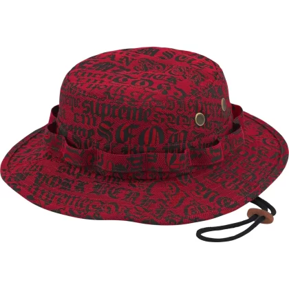 SUPREME Cities Jacquard Boonie Red