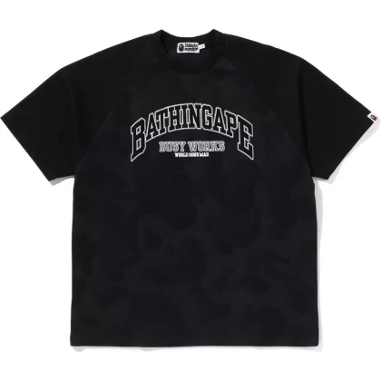 BAPE Raglan Sleeve Relaxed Fit Tee Black