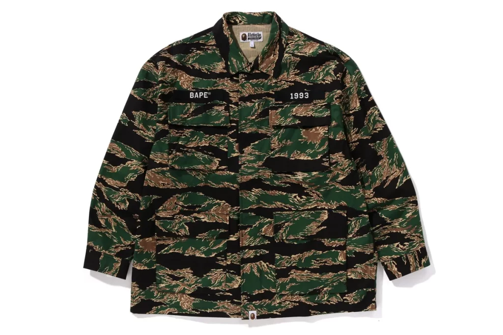 BAPE Tiger Camo Military Shirt (Oversized)