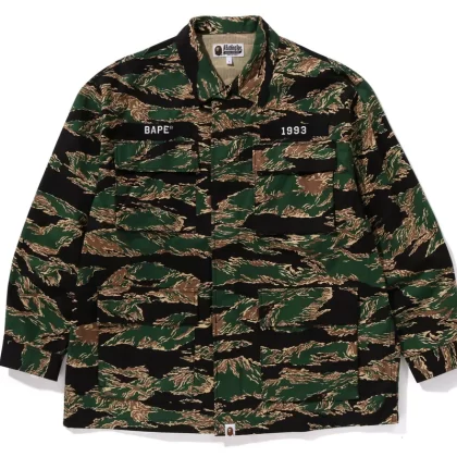BAPE Tiger Camo Military Shirt (Oversized)