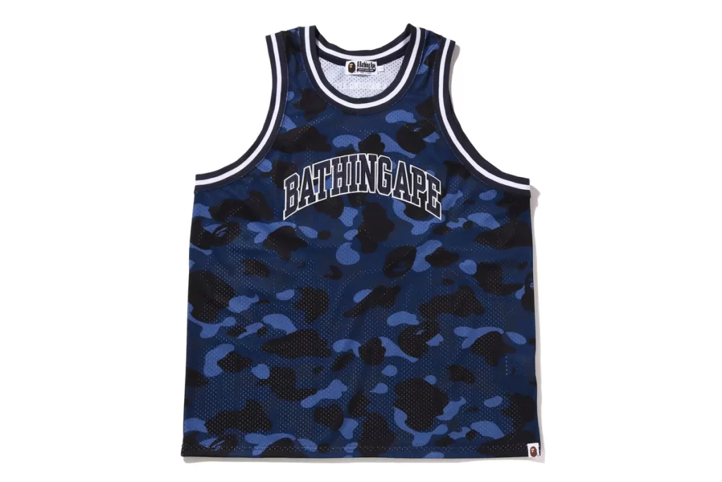 BAPE Color Camo Basketball Tank Top Blue