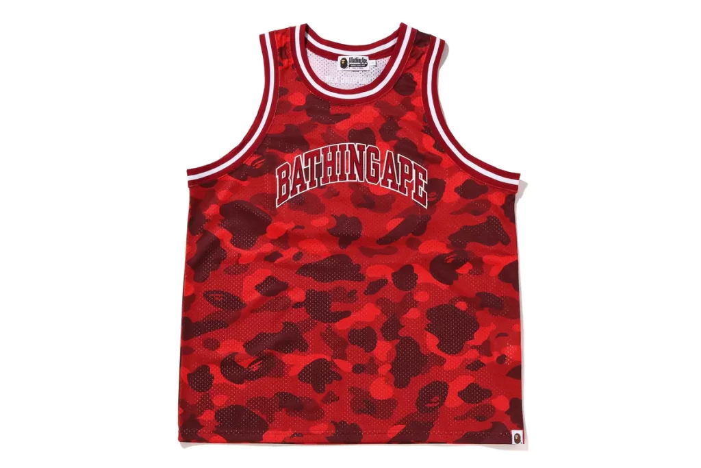 BAPE Color Camo Basketball Tank Top Red