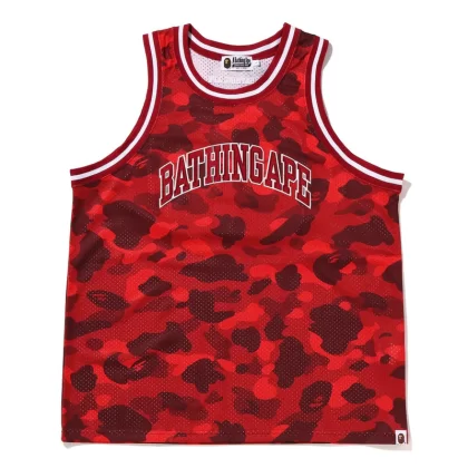 BAPE Color Camo Basketball Tank Top Red