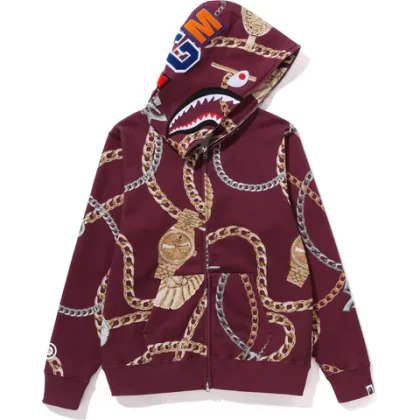 BAPE Jewels Shark Full Zip Hoodie Ladies