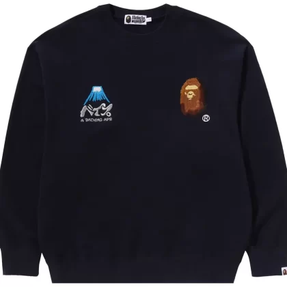 BAPE Souvenir Crewneck Navy