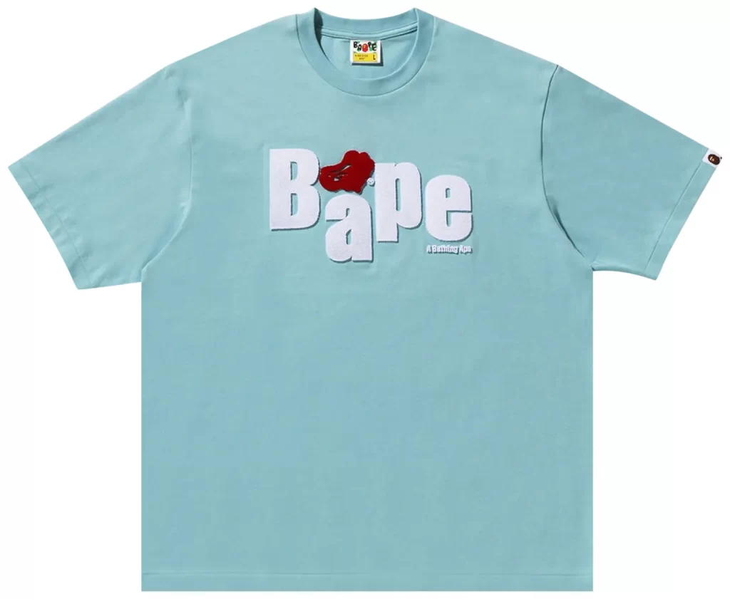 BAPE Heart Ape Head Relaxed Fit Tee Sax (Oversized)