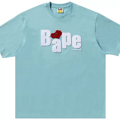 BAPE Heart Ape Head Relaxed Fit Tee Sax (Oversized)