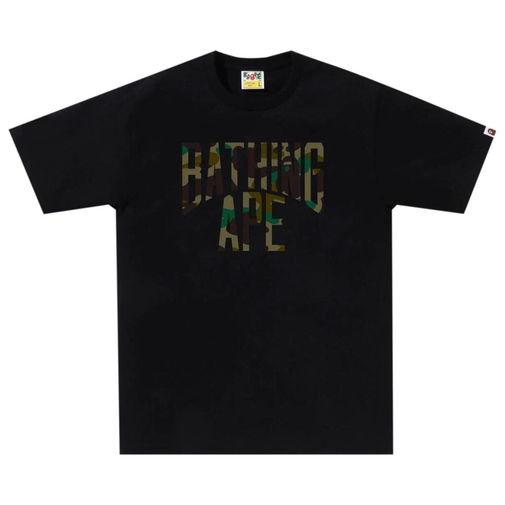 BAPE 1st Camo NYC Logo Tee Black / Green