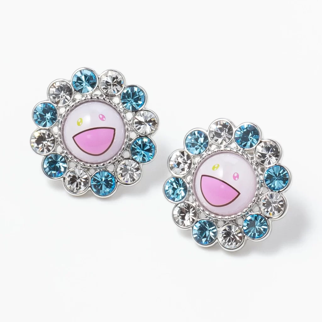 TAKASHI MURAKAMI Liquem Flower Earrings Blue