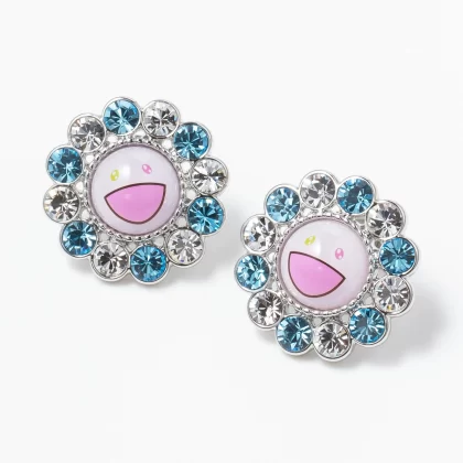TAKASHI MURAKAMI Liquem Flower Earrings Blue