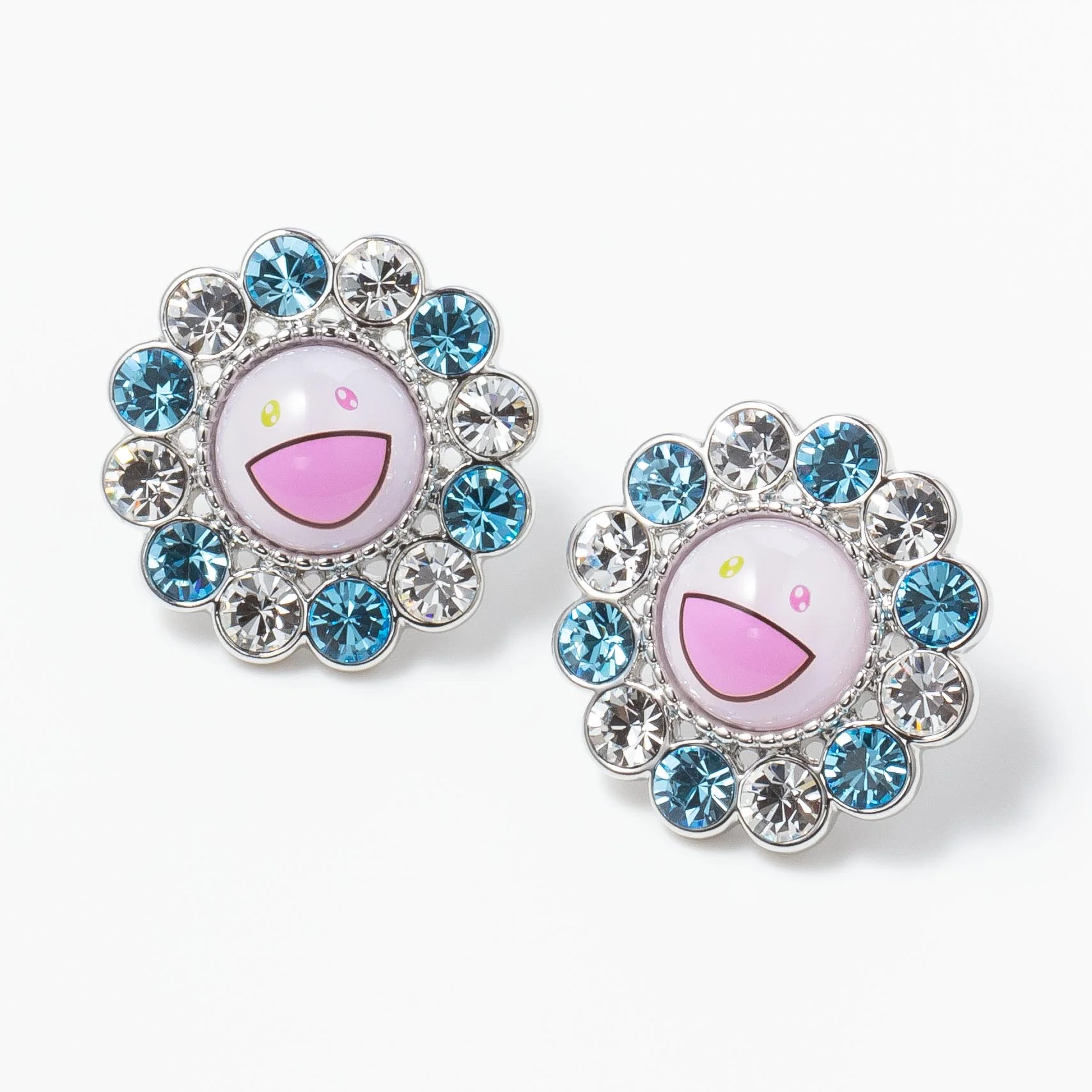 TAKASHI MURAKAMI Liquem Flower Earrings Blue