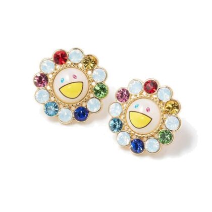 TAKASHI MURAKAMI Liquem Flower Earrings Multicolor