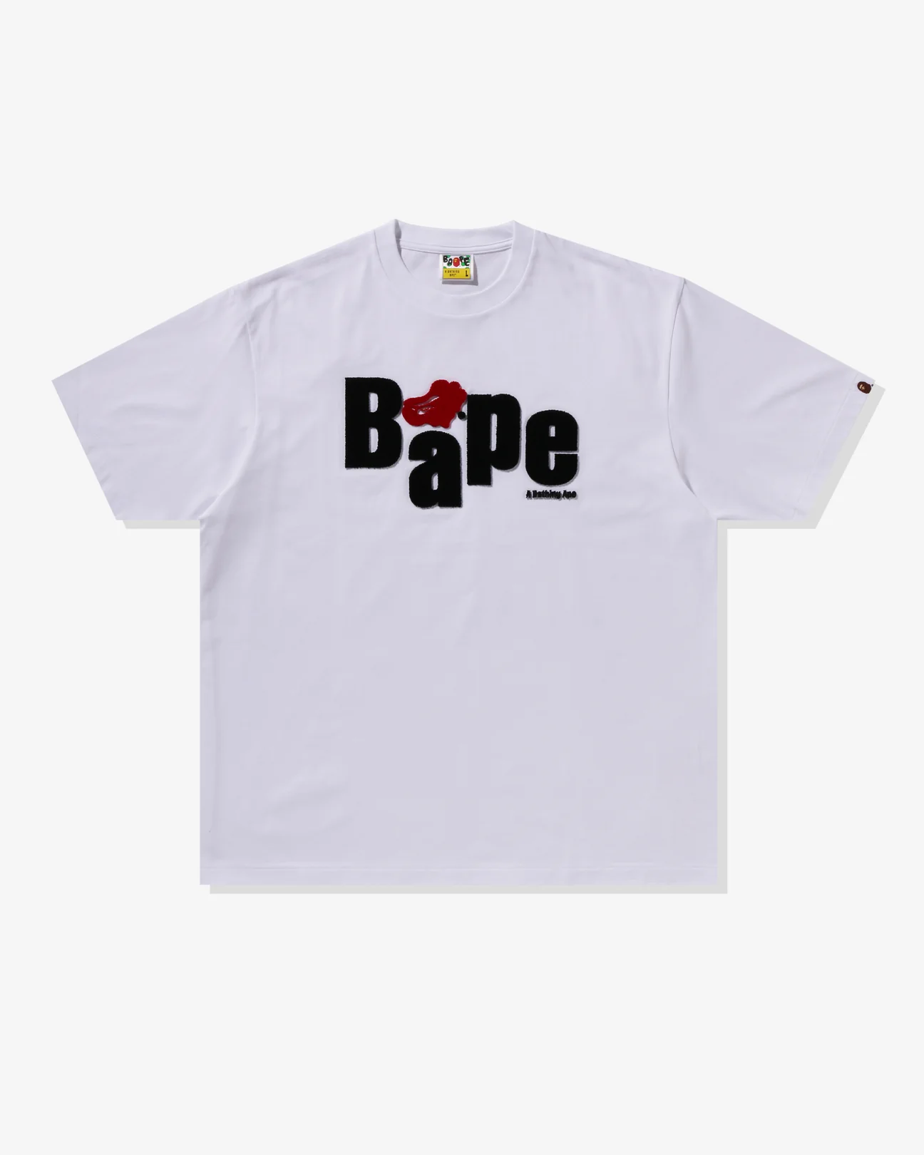 BAPE Heart Ape Head Relaxed Fit Tee White (Oversized)