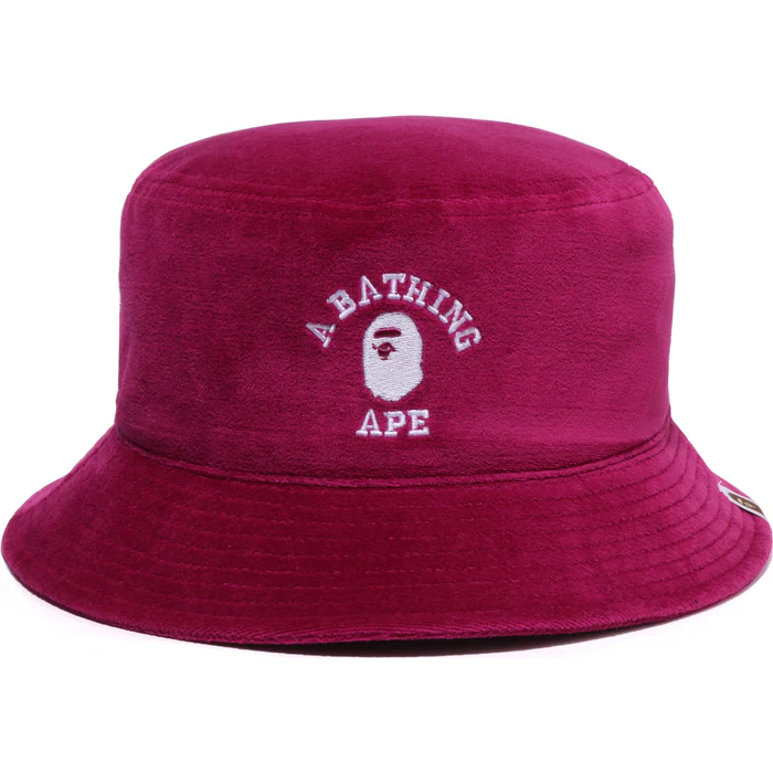BAPE Velour Bucket Hat Purple