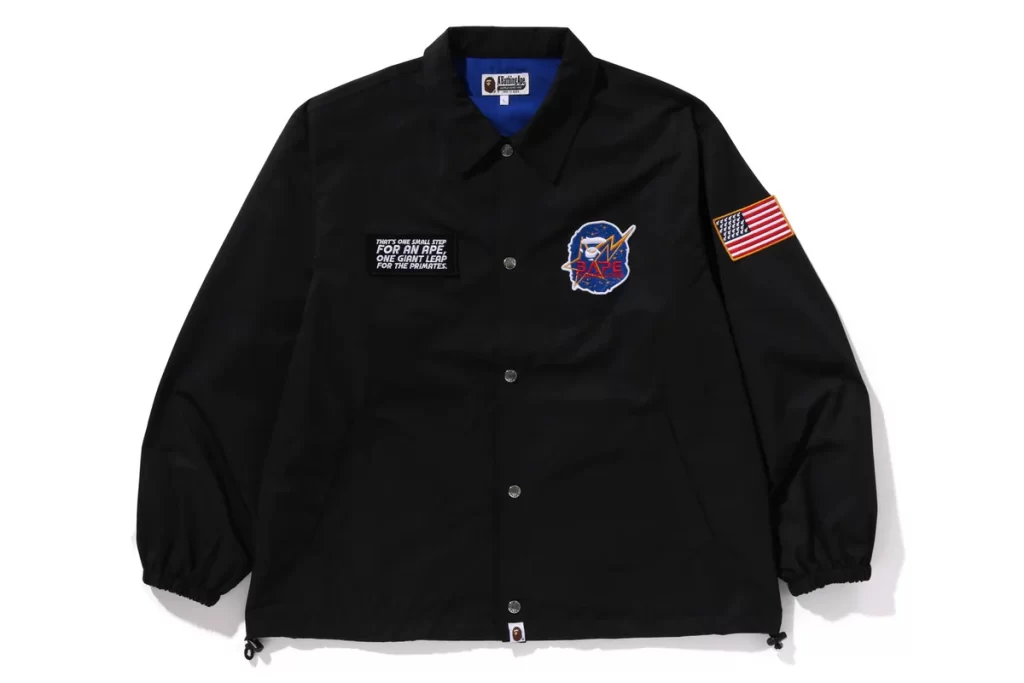 BAPE Space Ape Relaxed Fit Coach Jacket Black