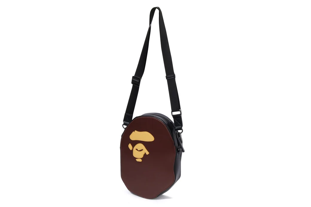 BAPE Ape Head Shoulder Bag Leather - Imagen 2