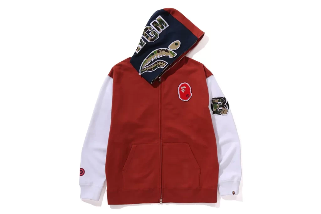 BAPE Shark Full Zip Hoodie France Patch