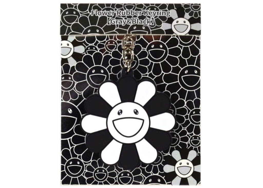 Murakami Rubber Keyring Black/White