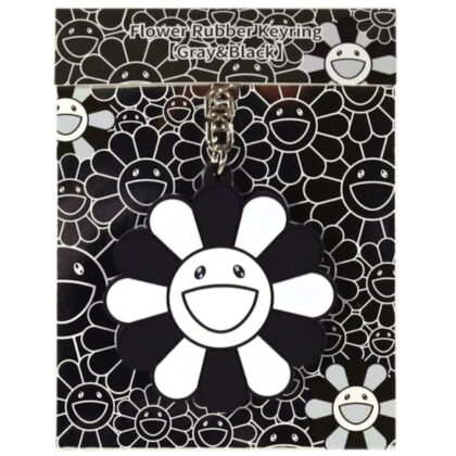 Murakami Rubber Keyring Black/White